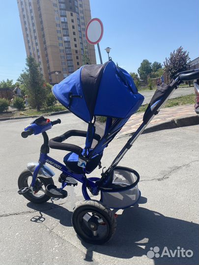 Детский велосипед с родительской ручкой бу