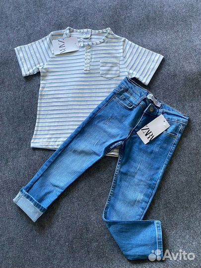 Детская одежда - джинсы + поло