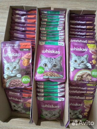 Корм для кошек Whiskas,Purina, Felix