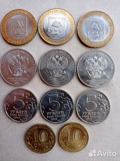 Подборка юбилейных монет,11шт