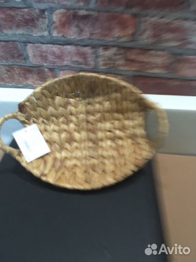 Корзина плетеная с ручками новая