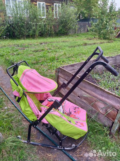 Детские санки с колесами