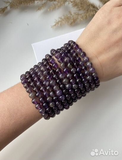 Браслет из натуральных камней аметист
