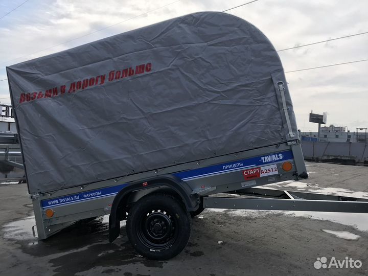 Прицеп легковой, Tavials 2,5 х1,3 с тентом Аэро
