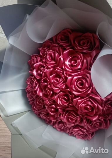 Букет из роз (атласных лент)