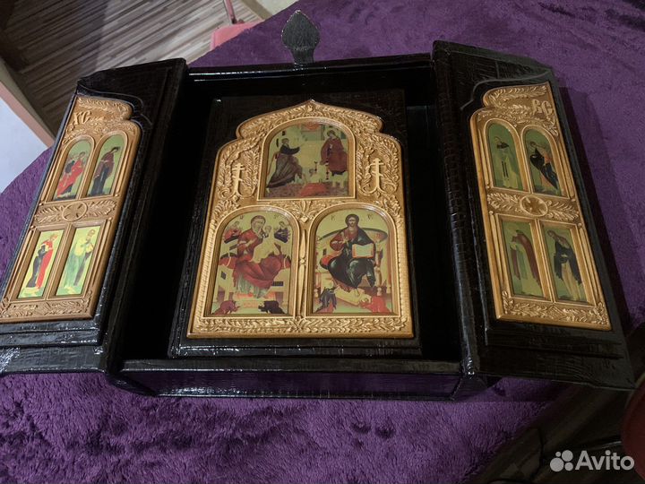 Библия (иконостас-складень с дер. вставками)