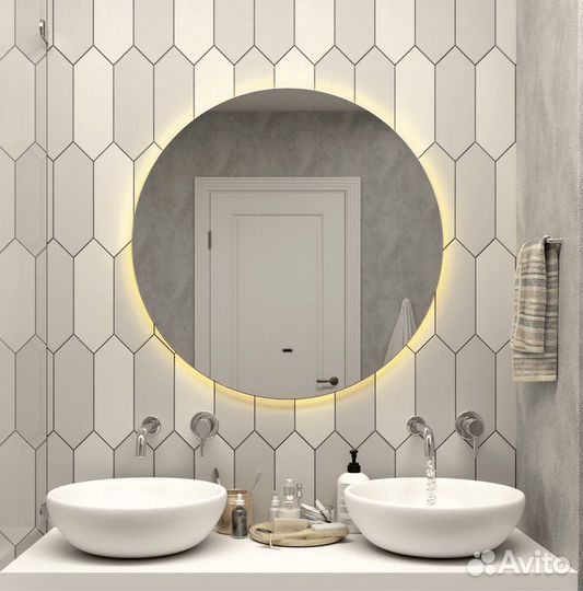 Круглое зеркало с подсветкой