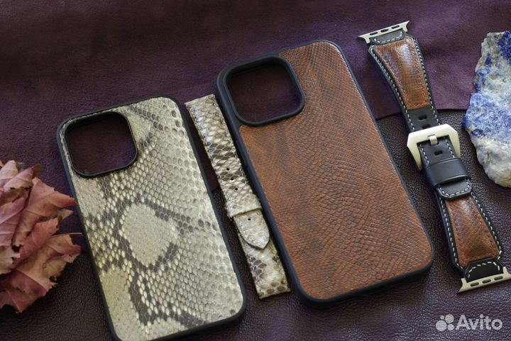 Чехол на iPhone 13, 14, 15 и ремешок Apple Watch