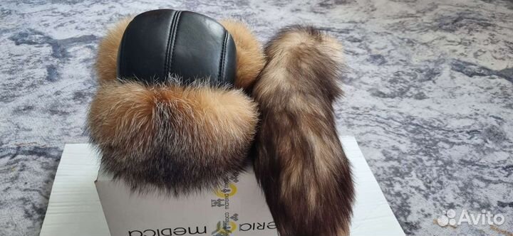 Шапка зимняя меховая женская (лис)