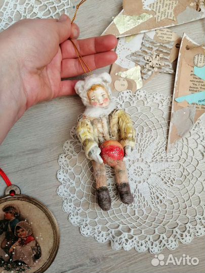 Игрушка на елку, вата