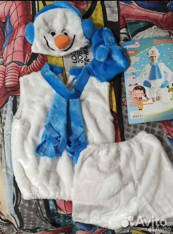 Новогодний костюм снеговика 116-122