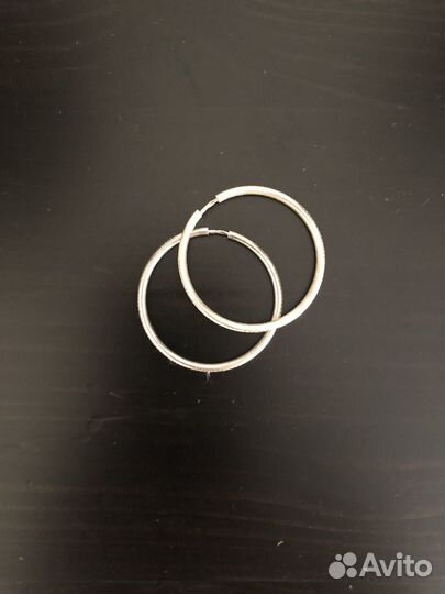 Серьги конго, серебро