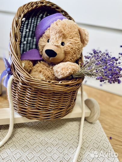 Плетеная коляска люлька