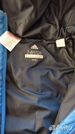 Куртка adidas синяя 128