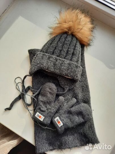 Шапка, снуд, варежки