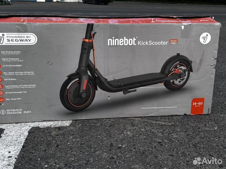 Электросамокат ninebot kickscooter F40
