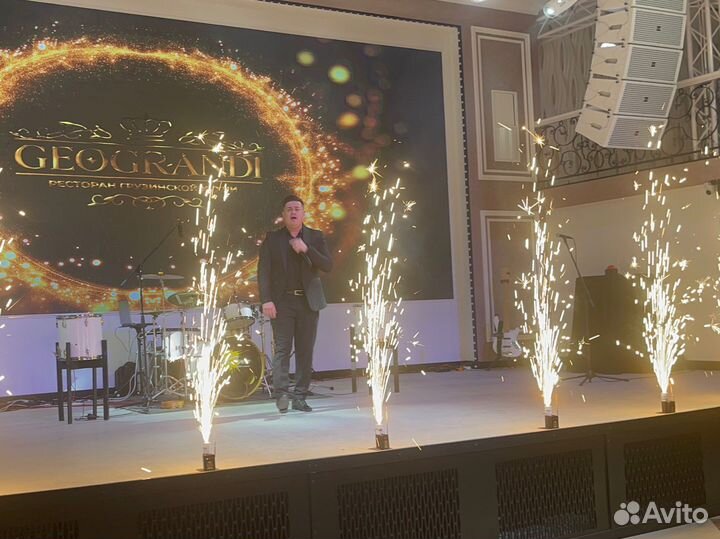 Холодные фонтаны 2 мет 35sec silver помещение