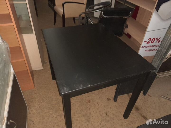 Стол 110/67/73 крышка чёрное дерево