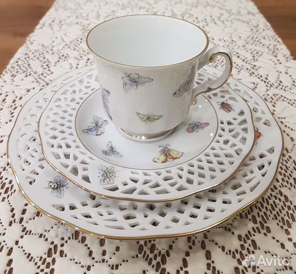 Кружевной фарфор Германия,блюдо Schumann