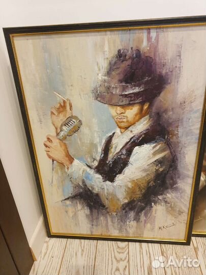 Картина маслом на холсте пианист