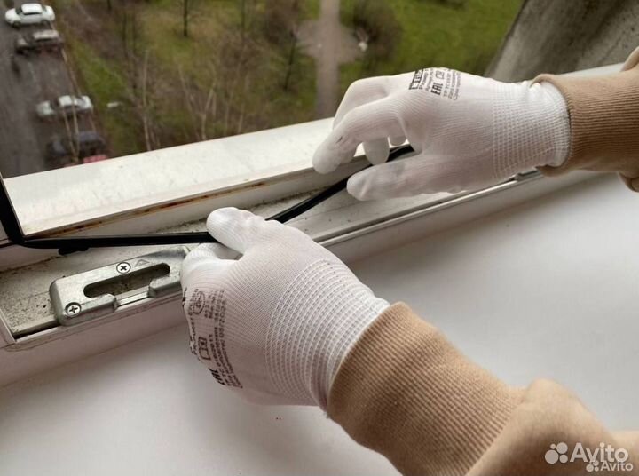 Замена ручек на окнах пвх, фурнитура, уплотнитель