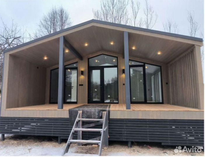 Каркасный дом на дачу, теплый 60 м кв Артикул до-1930