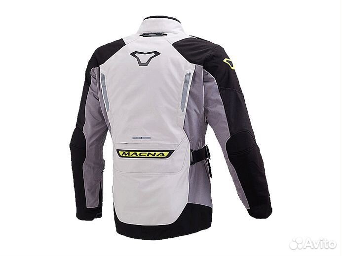 Мотокуртка macna equator бело-черно-серая
