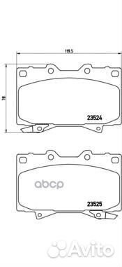Колодки тормозные перед toyota land cruiser 100