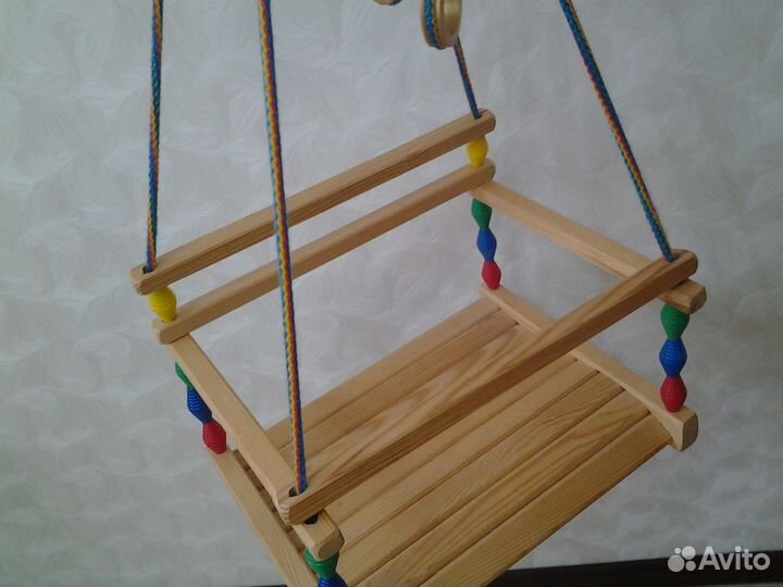 Качель детская деревянная новая