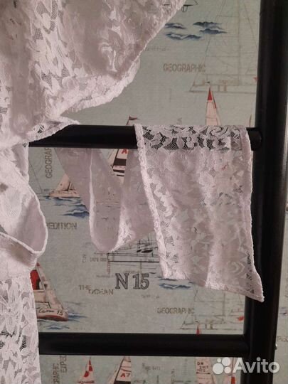 Белый школьный фартук (гипюровый)