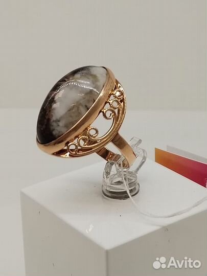 Кольцо красное Золото 583