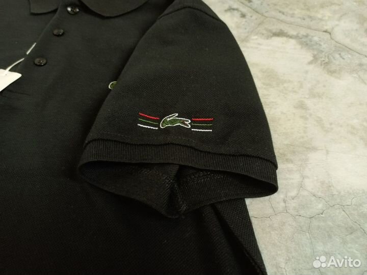 Поло мужское Lacoste черная