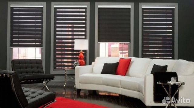 Рулонные шторы ночь