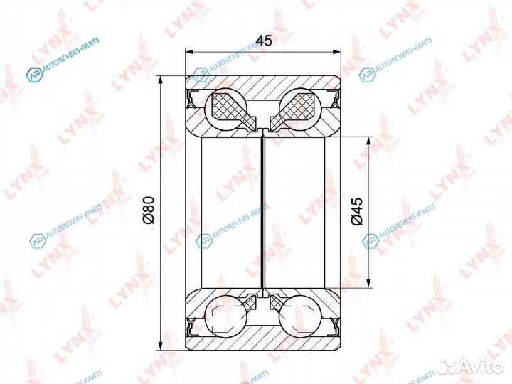 WB-1148 Комплект подшипника ступицы колеса перед