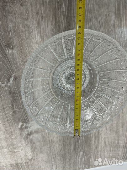 Фруктовница на ножке хрусталь