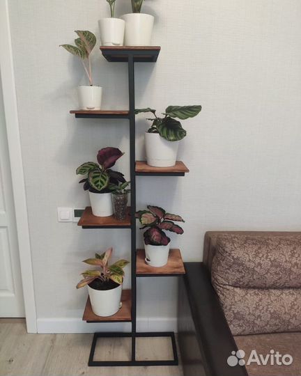 Подставка для цветов стеллаж с подсветкой