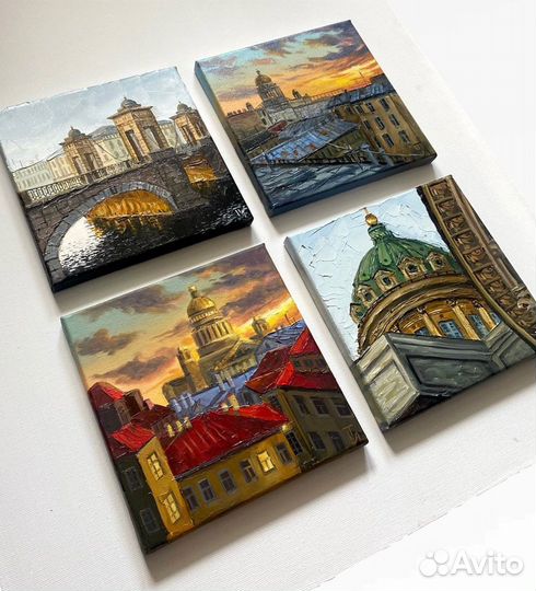Картины маслом с видами Питера
