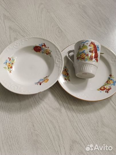 Тарелка и кружка детская