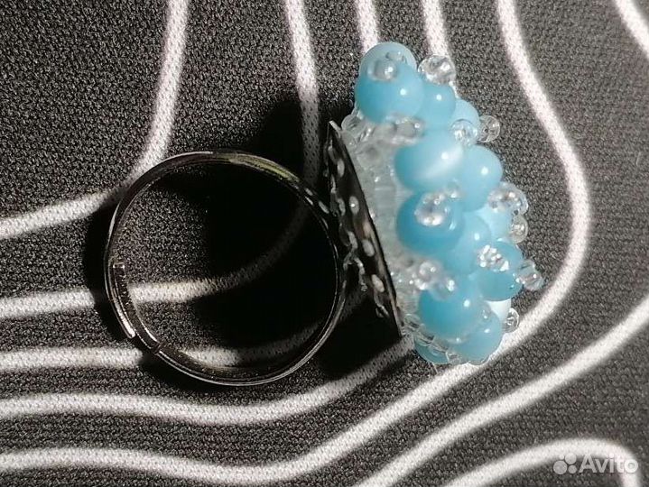 Кольцо женское из бисера