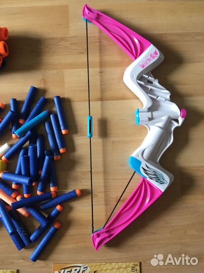 Nerf бластеры, лук, патроны
