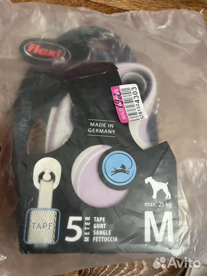 4 поводка flexi рулетка ленточная две бу две новые