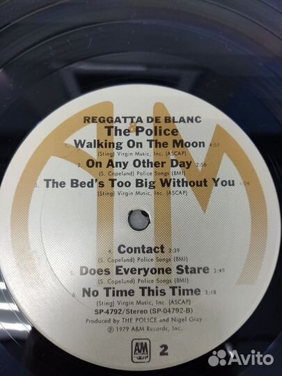 Police - Reggatta De Blanc LP California 1979 VG