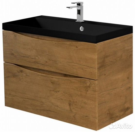 Мебель для ванной BelBagno Marino-H60 90-BB900/450-LV-ART-AST-nero Rovere Nature