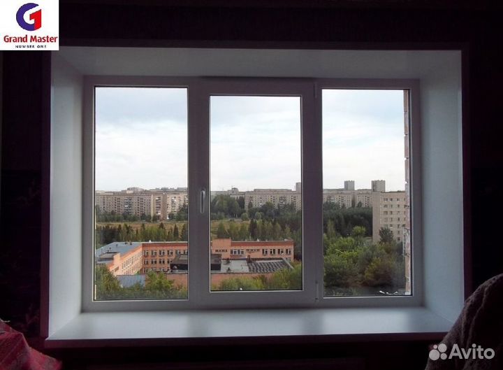 Окно трехстворчатое поворотно-откидное