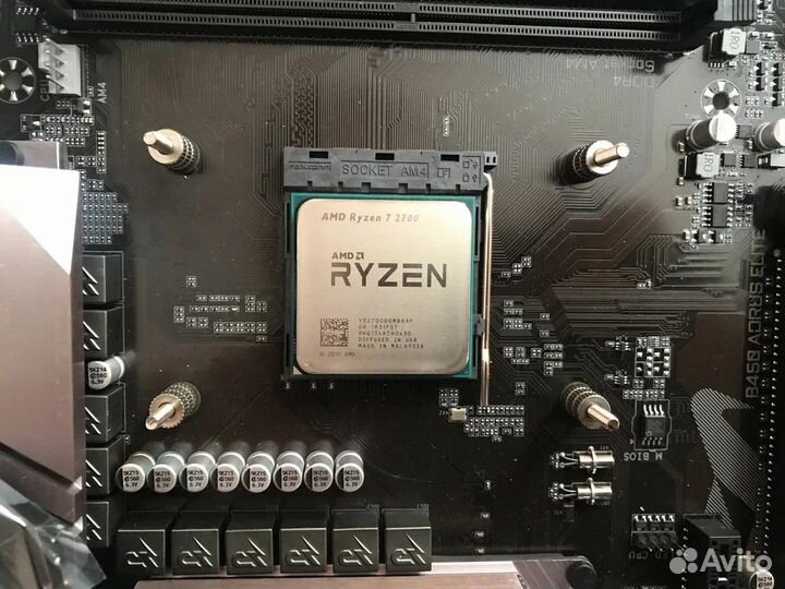Комплект Amd ryzen 7 2700 + мат. Плата + озу 16 gb
