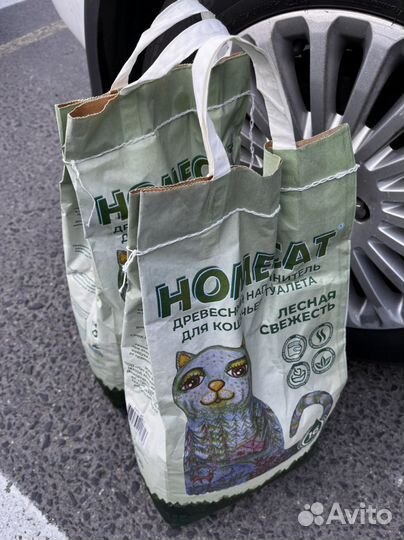 Homecat наполнител древесный 16 л