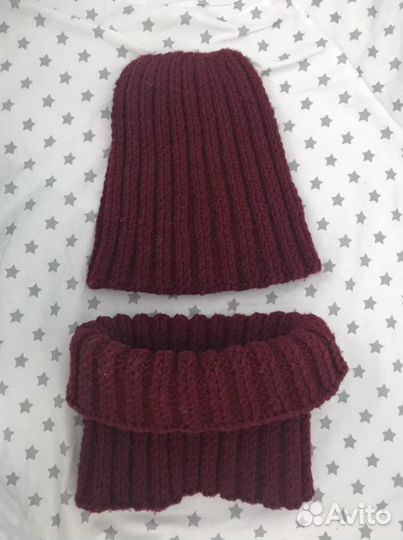 Комплект шапка и шарф женский