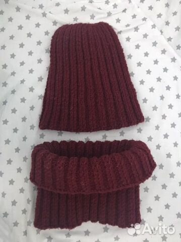 Комплект шапка и шарф женский