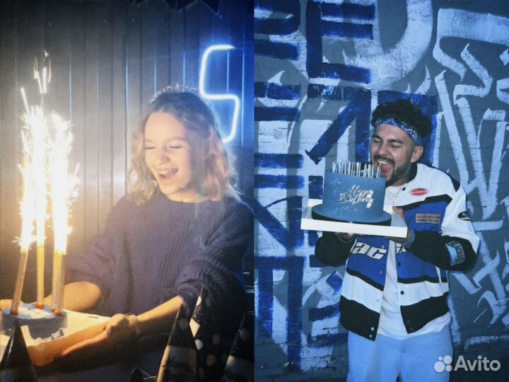 Синий лофт на синей ветке