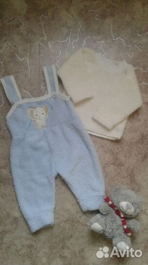 Комплект пушистый из велсофта, р.68